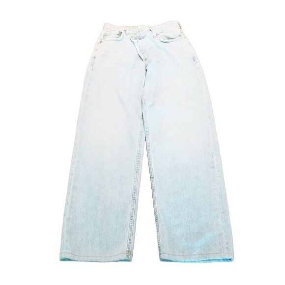 Agolde Denim - Agolde Criss Cross Jeans Women's Size 24 Light Wash Denim Button Fly  (26×28)